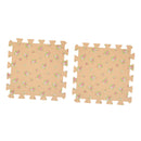 9 Pieces Interlocking Foam Mat Floor Tiles Kids Play Mats Peach Flower