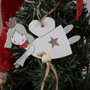 8Pc Christmas Ornament Wooden Crafts Hanging Pendants Xmas Tree Home DecoraSEAU