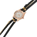 Fashion Women Braid Multilayer Leather Quartz Watches G4V4