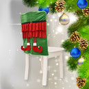 Christmas Fairy Legs Chair Covers Stool Cover Festival New Year Decor (B)