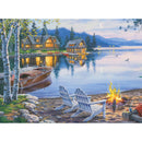 Diamond Painting Cross Ctitch Full Square Mountain Cabin Embroidery (KF166) A