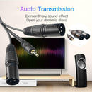3.5mm Stereo Male to Dual XLR Male Splitter Cable Mixer AUX Adapter Cord
