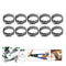 10pcs Single Ear Stainless Steel Hydraulic Hose Clamps O Clips (10.8-13.3mm