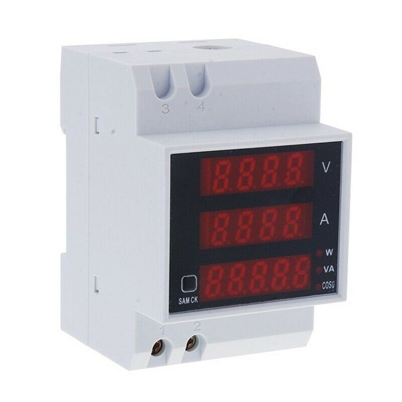 Multi - functional digital current DIN rail Supply voltage Display Voltmete R1V6