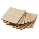 38Pcs Lots Wooden Squares Coaster Plain Wood Craft Blank Plaque DIY Woodwork