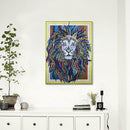 5D DIY Special-shaped Diamond Painting Cross Stitch Craft Kit (R8026 Lion)