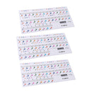 3 Pieces PVC Piano Keyboard Key Stickers Electronic Keyboard 61 Key Decals