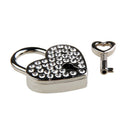 Metal Heart Shape Padlock With Key Suitcase Kids Diary Jewelry Box Lock Set