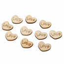 150Pcs Wooden Hearts Craft Love Shape For Wedding Decoration - 15X12Mm