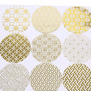 90 round bronzing seal stickers transparent pattern series baking st JR