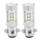 2X H6 BA20D PX15D 80W 3535 LED High Power SMD LED Super Bright White Light CA