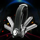 Men Leather Smart Key Organizer Wallet Holder Car Keyring Pocket Key Chain Pouch