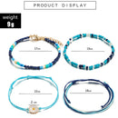 4pcs Boho Ethnic Weave Rope Bracelet DIY Beads Bangles Jewelry (Style 8) A