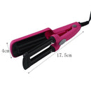 White Uk Plug Mini Ceramic Hair Crimper Curler Curling Iron Tong Waving Wan