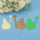 Broom Snowman Cutting Dies Stencils Scrapbook Embossing DIY Craft Album