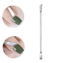 Nail Cuticle Remover Skin Cleaner Stainless Doubl Sided Spoon Pusher Art Tool Gw