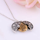 Pendant Necklace Double Sided Engraved Lettering Clavicle Chain for Women Men