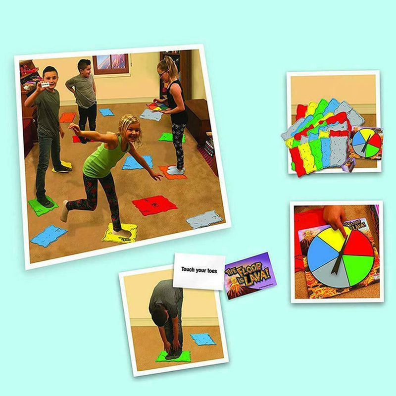 The Floor Is Lava hildren's Rotating Card Game Card Family Board Game