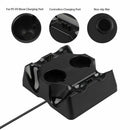 4 in 1 Controller Charger Dock Power Charging Stand For PS4/MOVE/PS4 VR New