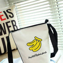 School Girls Canvas Shoulder Bag Boy Animal Banana Prints Shoulder & Crossb