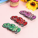 3pcs DIY Full Drill Diamond Painting Barrettes Peafowl Women Girls Hairpins