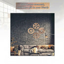 4Pcs Steampunk Wooden Gear Clock Home Wall Door Hanging Decoration Ornament