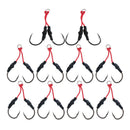 10Pcs Fishing Dual Assist Hook With PE Line Super Strong Braid Assist Cords