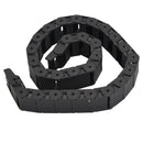 18mm x 37mm Black Flexible Semi Enclosed Cable Drag Chain 1M 39.4"