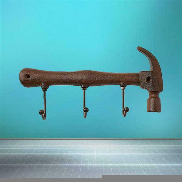 Wall Hook Archaistic Hammer Shape Hanger American Industrial Style Rack 3 H Z8U5