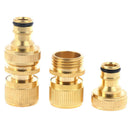 1pair Garden Hose Quick Connector 3/4- Inch GHT Brass Easy Connect FittingB Gw