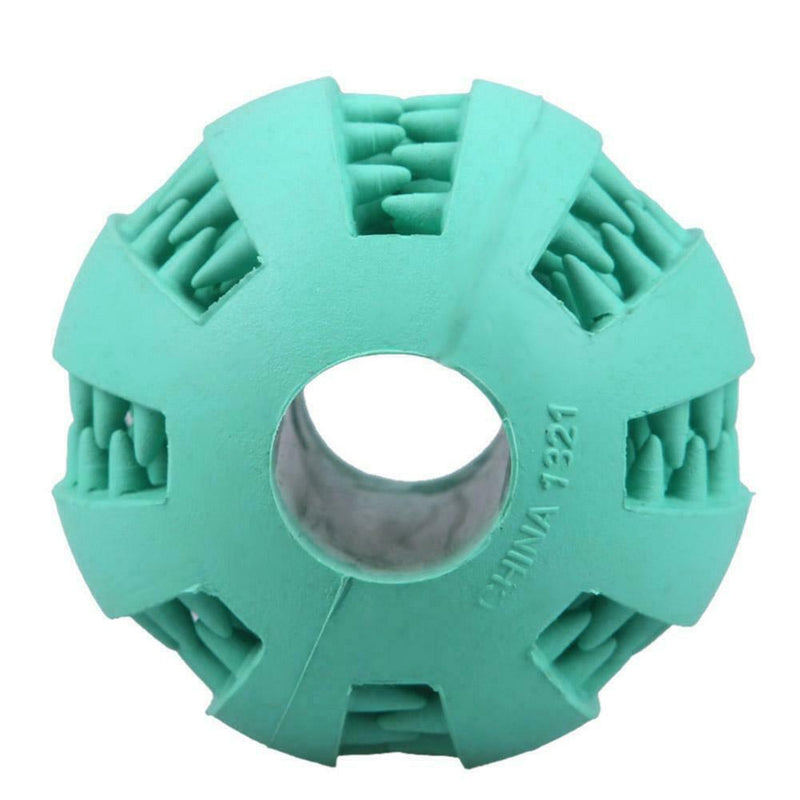 5cm Pet Toys Rubber Interactive Ball Dog Chew Tooth Cleaning(Lake Blue)