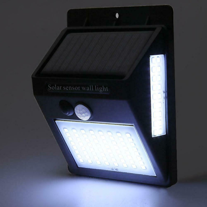 3pcs 100LED Solar Power Motion Sensor Wall Light Outdoor Garden Yard Lamp A