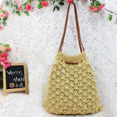 Ladies Modern Tassel Straw Knitted Ladies Handbag Handbag Shoulder Bag Perf Z8C9