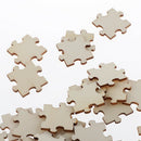 100 pieces wooden blank puzzle jigsaw kids doodle crafts toys education prop