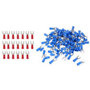 120Pcs Insulated Fork Spade Wire Connector Electrical Crimp Terminal - 100P J8M8
