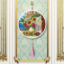 Sunflower Mural Pink Tassels Special Shape DIY Diamond Painting Home Decor