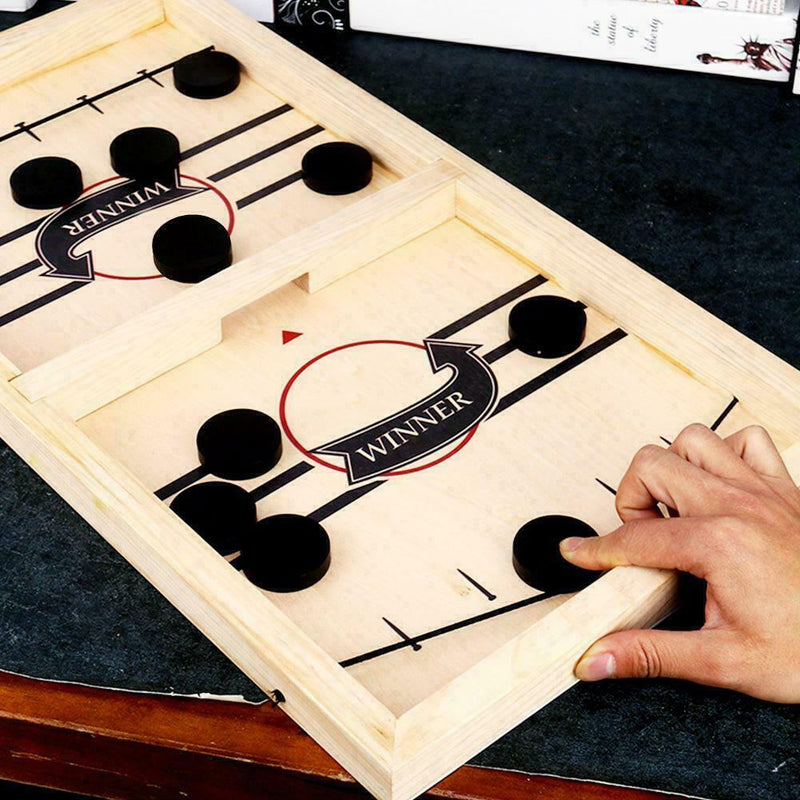 Fast Sling Puck Game Paced Sling Puck Winner Board Games Child Family Toys R7Z5