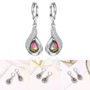 Water drop pendant earrings temperament diamond colorful zircon earrings New