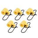 5pcs Fishing Line Sinker Slide High Strength Braid Line And Double Lock Clip