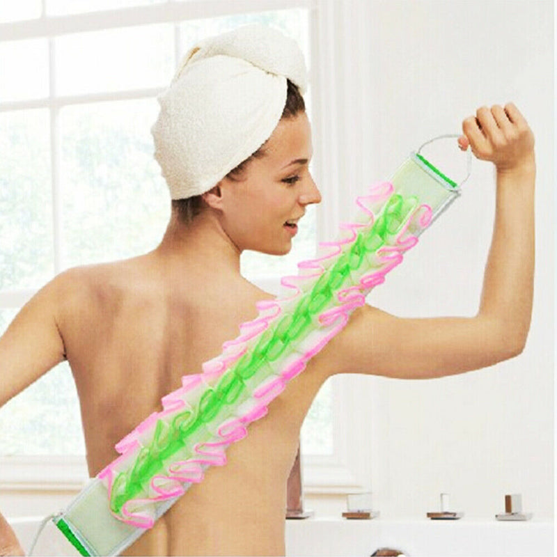 Korean Exfoliating Body Scrub Belt Massage Towel Wash  Bath Sponge Brush