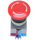 AC 600V 10A Red Mushroom Emergency Stop Push Button Switch 22mm NO NC X7E4