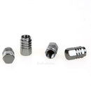 4pcs Wheel Tyre Tire Valve Stems Air Dust Cover Screw Caps Car Truck Bike Gray
