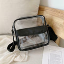 Women Shoulder Crossbody Handbags Square Messenger Transparent PVC Totes