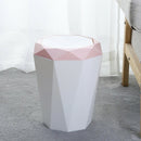 Flap Type Trash Can Bin Living Room Kitchen Garbage Home Bathroom Accessori
