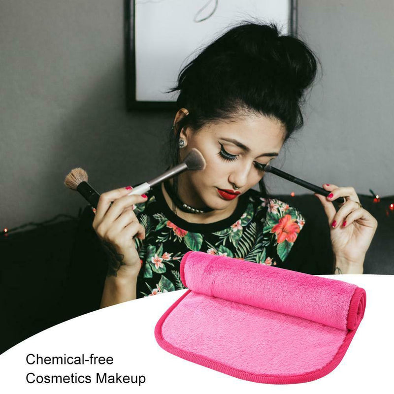 Chemical-free Cosmetics Makeup Remover Face Cloths Soft Clean Towel (Rose)