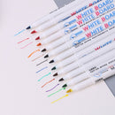 12 Colors Whiteboard Erasable Marker Pen  Sign Fine Nib Set Supplies