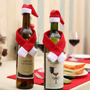 Merry Christmas Scarf Hat Wine Bottle Bag Cover Xmas Festival Party Table Decor