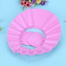Adjustable Baby Kids Shampoo Cap Bath Shower Cap Wash Hair Shield Pink