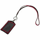 Rhinestone Bling Crystal Custom Lanyard Vertical ID Badge Holder (RoseRed)
