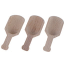 3pcs Wooden Coffee Tea Scoops Mini Candy Bath Salt Spices Flavors Spoo JR